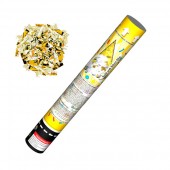 Пневмохлопушка 30 см, прямоугольники золото и серебро - Купить конфетти в Иваново | серпантин - хлопушки